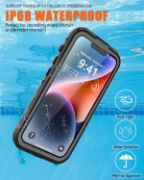 iPhone 14 Waterproof Case, Shockproof Dustproof Phone Case for iPhone 14 with Screen Protector, Full Body Protective Cover for iPhone 14 6.1''