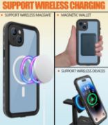 iPhone 14 Waterproof Case, Shockproof Dustproof Phone Case for iPhone 14 with Screen Protector, Full Body Protective Cover for iPhone 14 6.1''