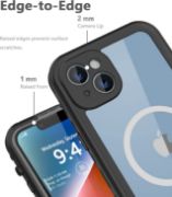 iPhone 14 Plus Waterproof Case,Shockproof Dustproof Sturdy with Built-in Screen Protector Charging Magnetic Ring Underwater Full Sealed Cover Protective for iPhone 14 Plus 6.7 inch