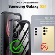 Samsung Galaxy S24 Case Waterproof, Built-in Lens & Screen Protector 360° Full Body Heavy Duty Protective Shockproof IP68 Underwater Case