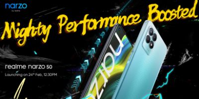 realme Narzo 50 confirmed to be launched overseas on February 24