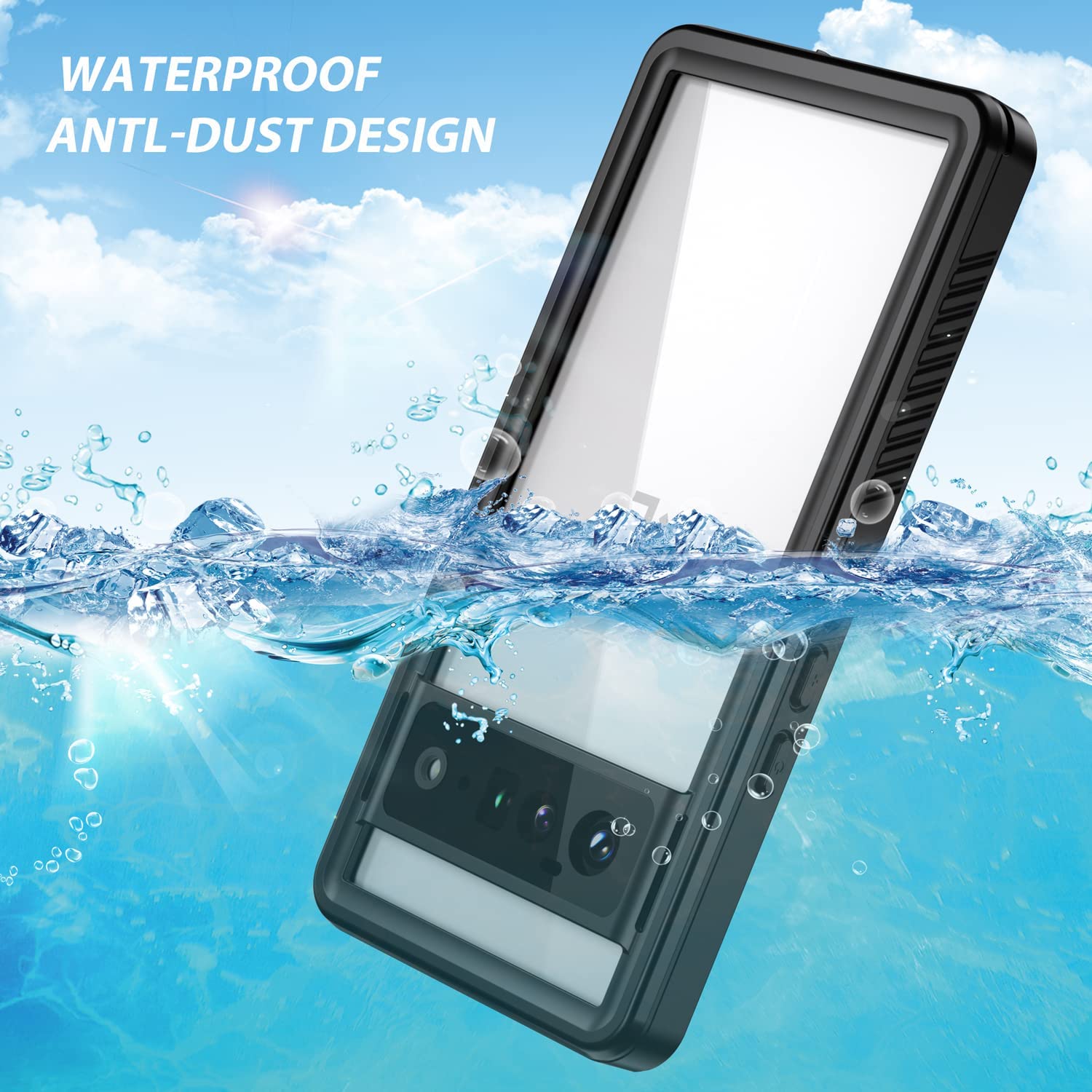 meritcasePixel 6 Waterproof Case, IP68 Certified with Builtin Screen