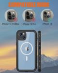 iPhone 14 Waterproof Case, Shockproof Dustproof Phone Case for iPhone 14 with Screen Protector, Full Body Protective Cover for iPhone 14 6.1''