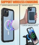 iPhone 14 Waterproof Case, Shockproof Dustproof Phone Case for iPhone 14 with Screen Protector, Full Body Protective Cover for iPhone 14 6.1''