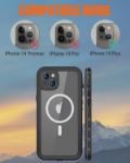 iPhone 14 Plus Waterproof Case,Shockproof Dustproof Sturdy with Built-in Screen Protector Charging Magnetic Ring Underwater Full Sealed Cover Protective for iPhone 14 Plus 6.7 inch